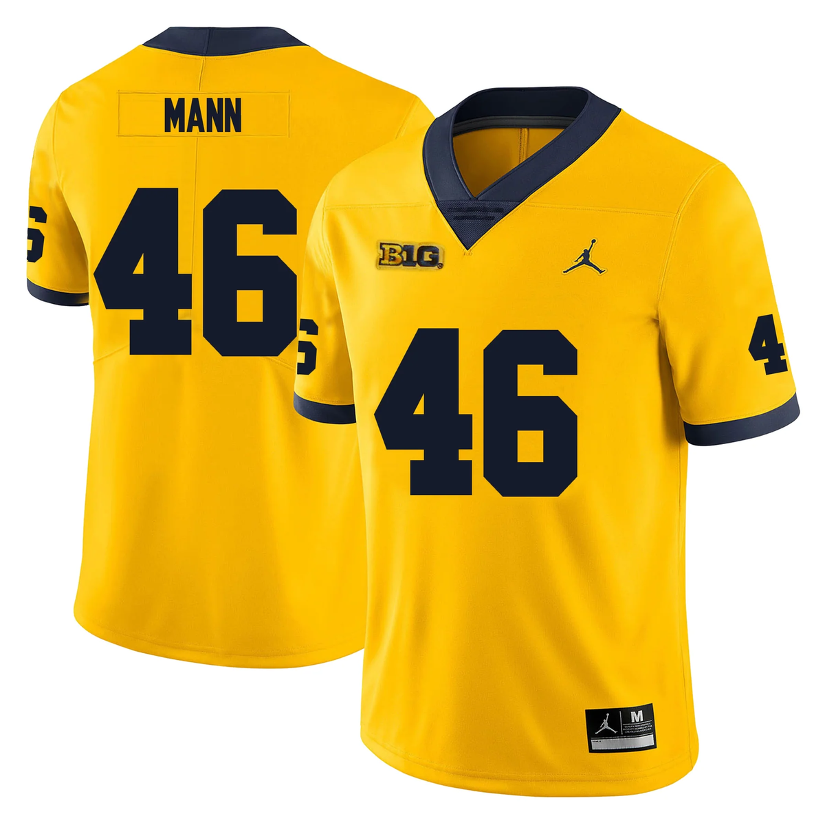 Men's #46 Brandon Mann Michigan Wolverines College Football Jersey