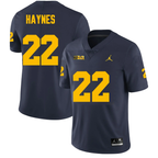 Men's #22 Justice Haynes Michigan Wolverines College Football Jersey
