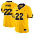 Men's #22 Justice Haynes Michigan Wolverines College Football Jersey