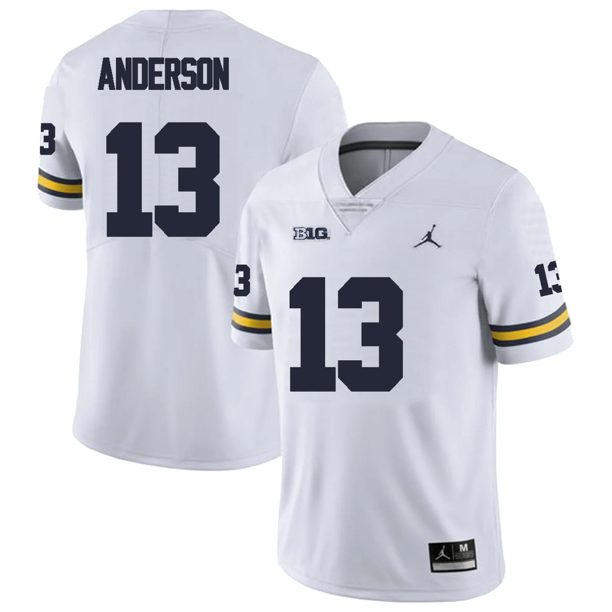 Men's #13 Caleb Anderson Michigan Wolverines College Football Jersey