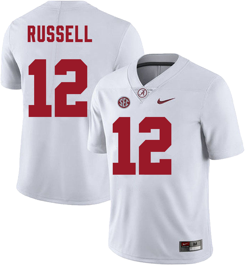 Men's #12 Keelon Russell Alabama Crimson Tide College Football Jersey