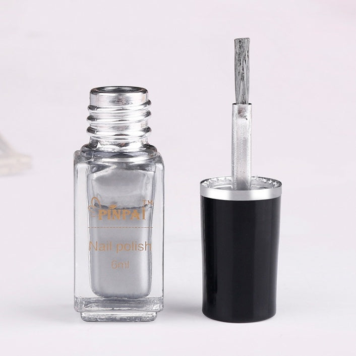 ChromeSheen Mirror Silver Nail Polish – 6ml Eco-Friendly Metallic Shine