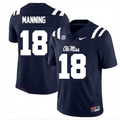 Men's #18 Archie Manning Ole Miss Rebels College Football Jersey