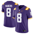 Men's #8 Malik Nabers LSU Tigers College Football Jersey