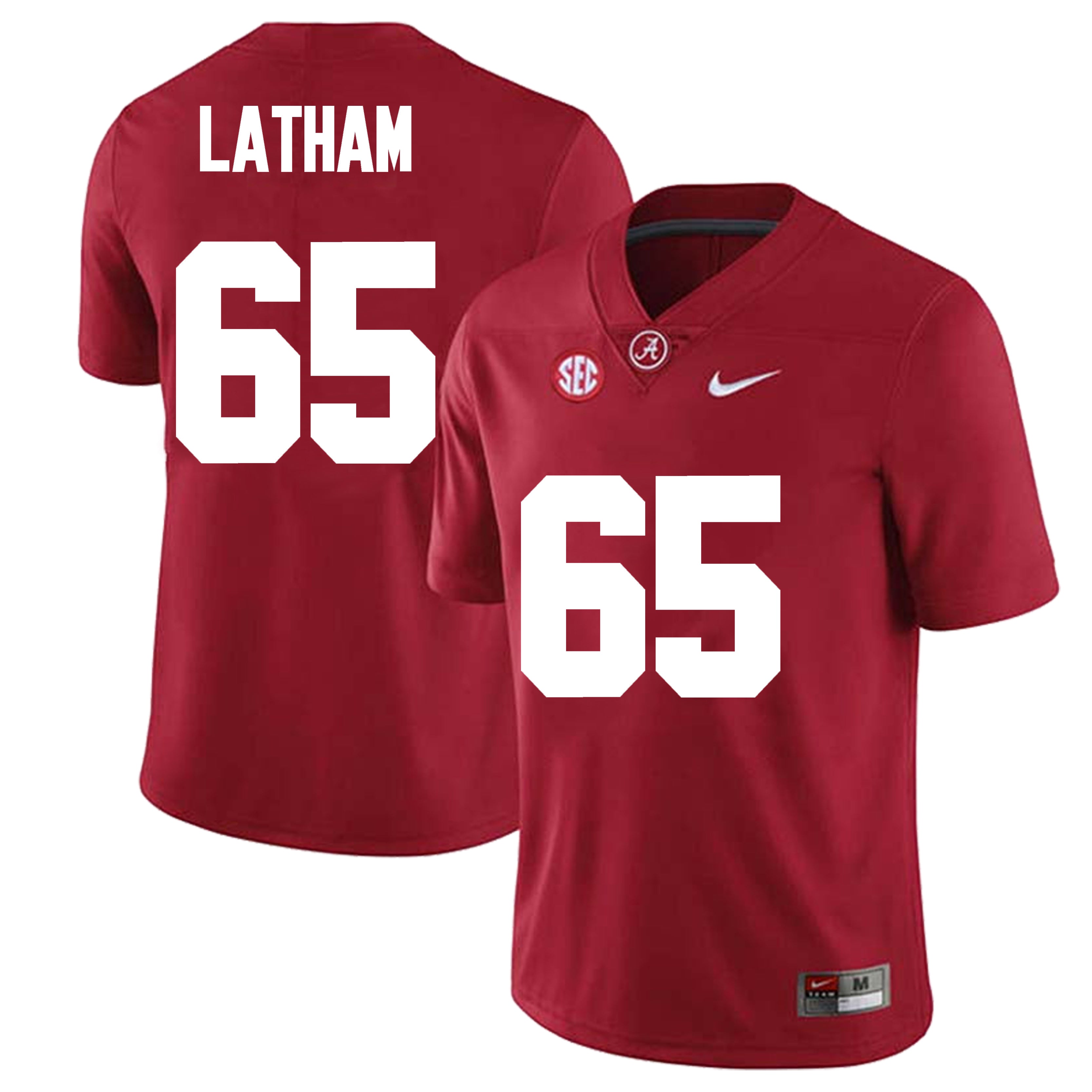 Men’s Alabama Crimson Tide #65 JC Latham Football Jersey