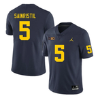 Men's #5 Mike Sainristil Michigan Wolverines College Football Jersey