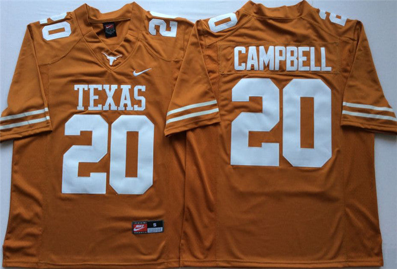 Texas Longhorns #20 Earl Campbell  College Football Jersey