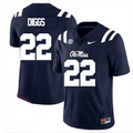 Men's #22 Logan Diggs Ole Miss Rebels College Football Jersey