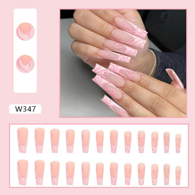 LuvLiner Heart Stripe Press-On Nails – Chic & Ready-to-Wear Glam