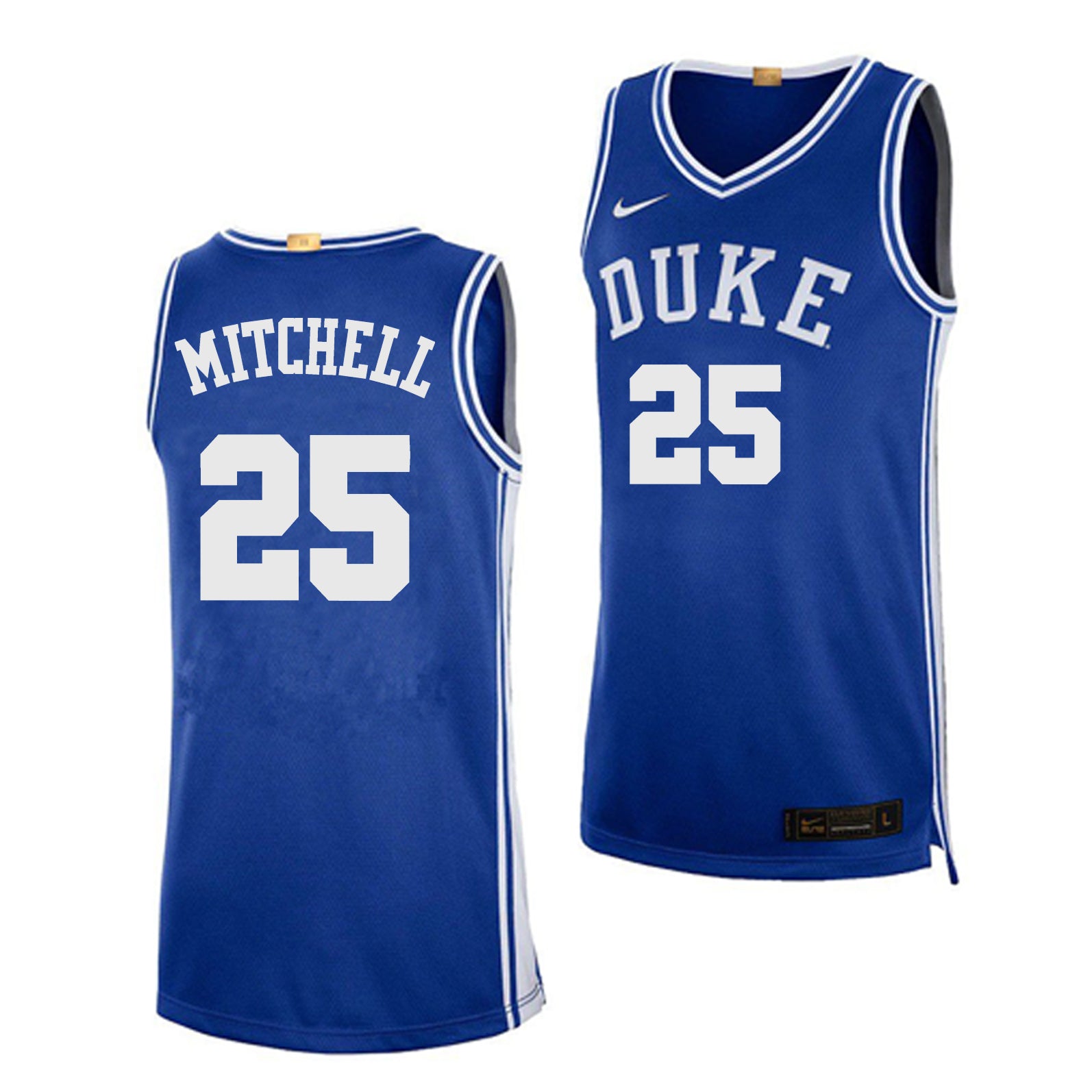 Men's #25 Mark Mitchell Duke Blue Devils College Basketball Jersey