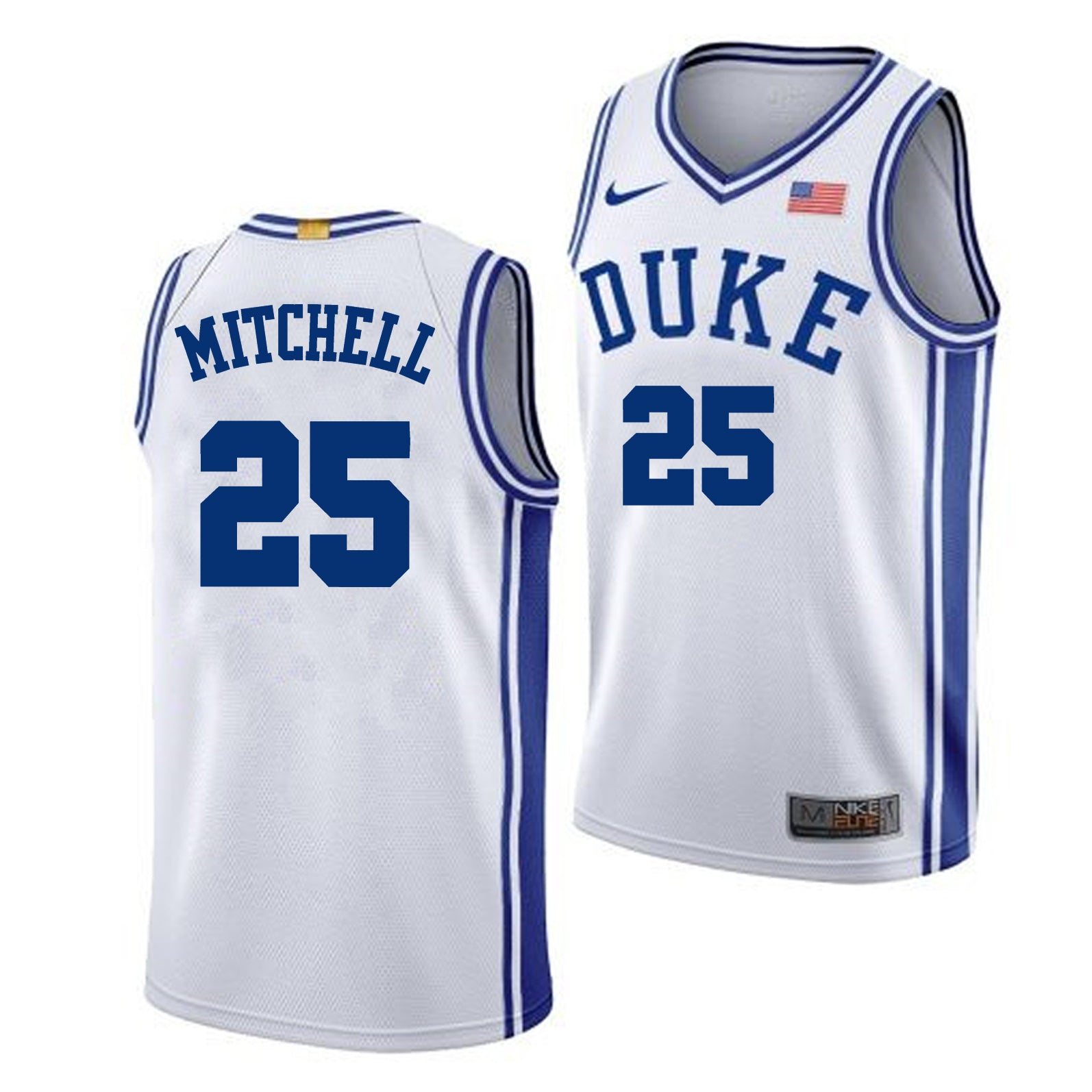 Men's #25 Mark Mitchell Duke Blue Devils College Basketball Jersey