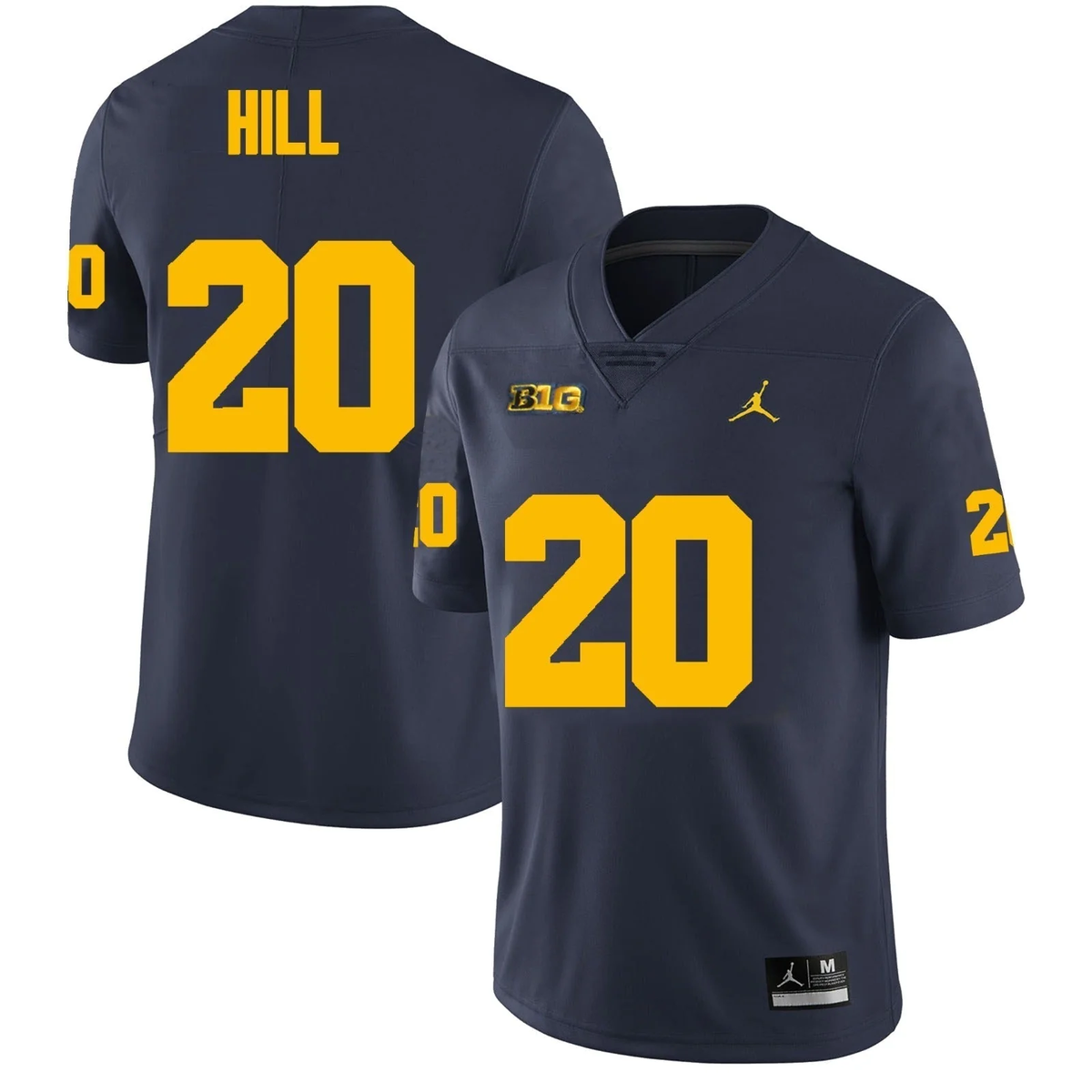 Men's #20 Jyaire Hill Michigan Wolverines College Football Jersey
