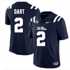 Men's #2 Jaxson Dart Ole Miss Rebels College Football Jersey