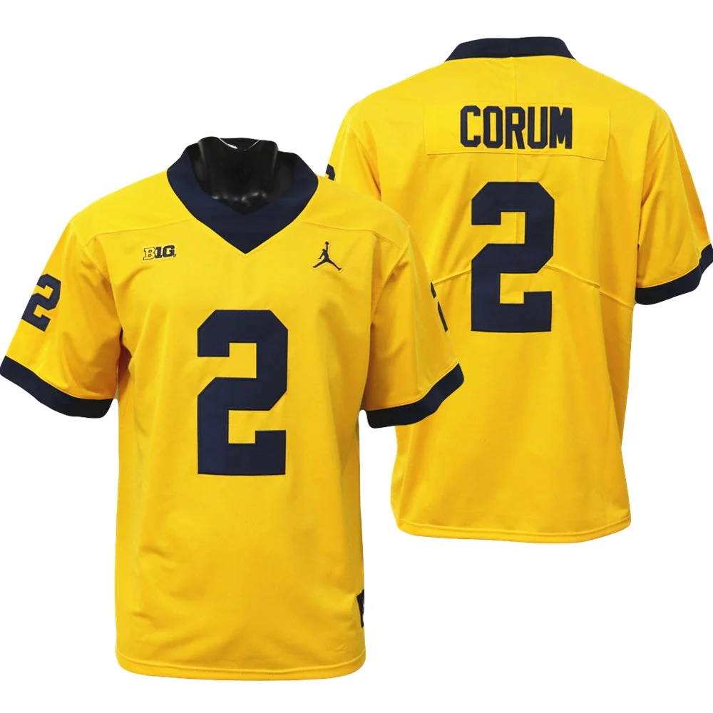Men's #2 Blake Corum Michigan Wolverines College Football Jersey