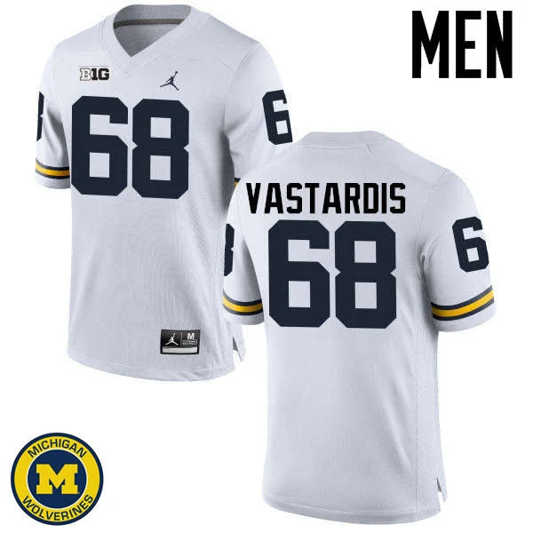 Men's #68 Andrew Vastardis Michigan Wolverines College Football Jersey