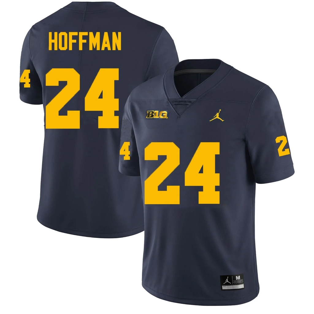 Men's #24 Jalen Hoffman Michigan Wolverines College Football Jersey