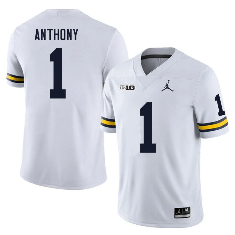Men's #1 Andrel Anthony Michigan Wolverines College Football Jersey