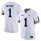Men's #1 Andrel Anthony Michigan Wolverines College Football Jersey