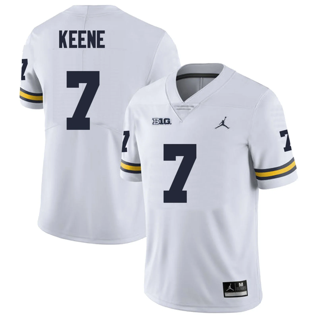 Men's #7 Mikey Keene Michigan Wolverines College Football Jersey
