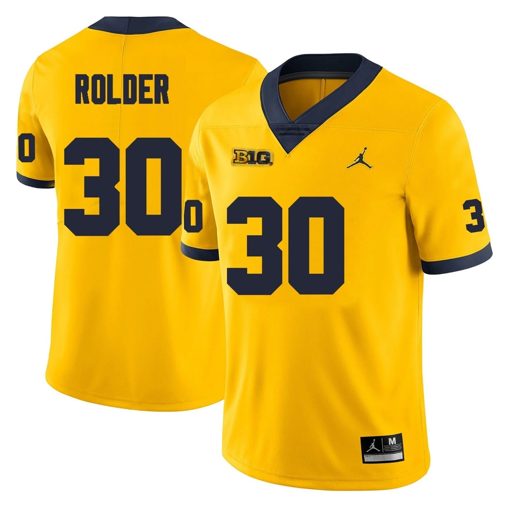 Men's #30 Jimmy Rolder Michigan Wolverines College Football Jersey