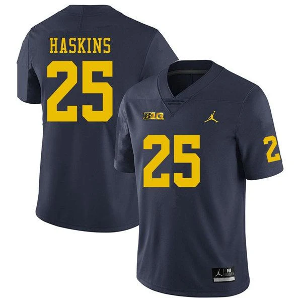Men's #25 Hassan Haskins Michigan Wolverines College Football Jersey