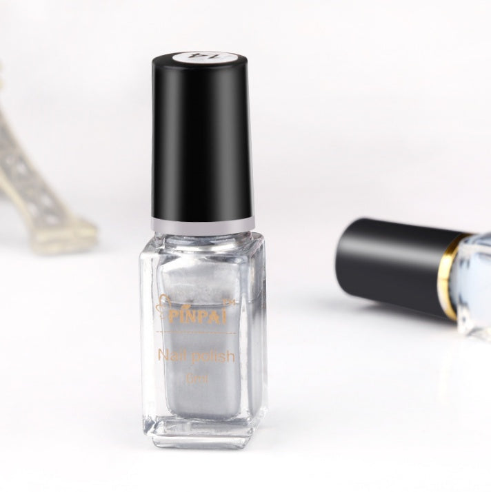 ChromeSheen Mirror Silver Nail Polish – 6ml Eco-Friendly Metallic Shine