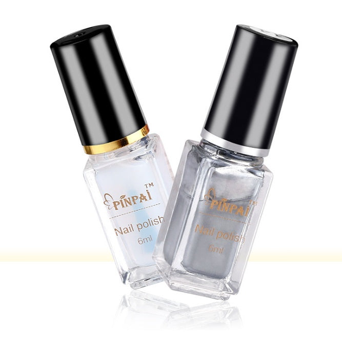 ChromeSheen Mirror Silver Nail Polish – 6ml Eco-Friendly Metallic Shine