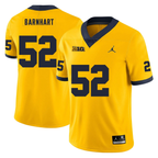Men's #52 Karsen Barnhart Michigan Wolverines College Football Jersey