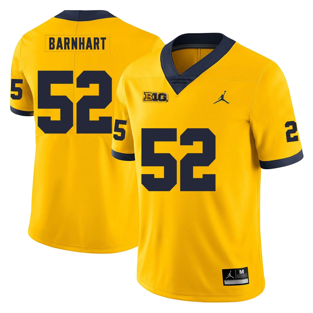 Men's #52 Karsen Barnhart Michigan Wolverines College Football Jersey