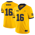 Men's #16 Davis Warren Michigan Wolverines College Football Jersey