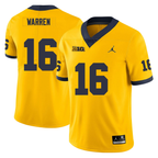 Men's #16 Davis Warren Michigan Wolverines College Football Jersey