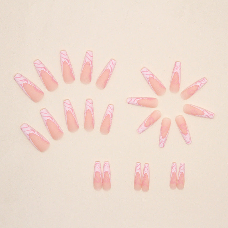 LuvLiner Heart Stripe Press-On Nails – Chic & Ready-to-Wear Glam