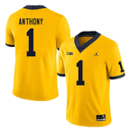 Men's #1 Andrel Anthony Michigan Wolverines College Football Jersey