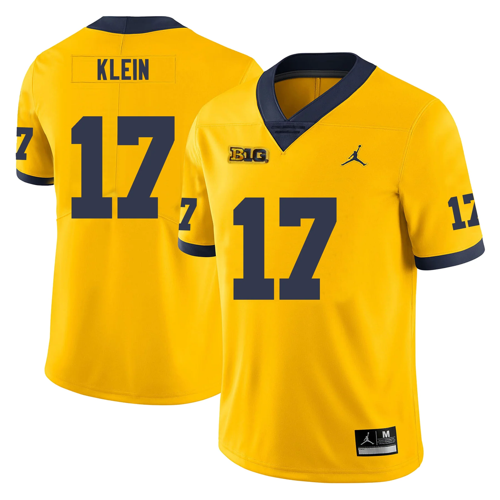 Men's #17 Marlin Klein Michigan Wolverines College Football Jersey