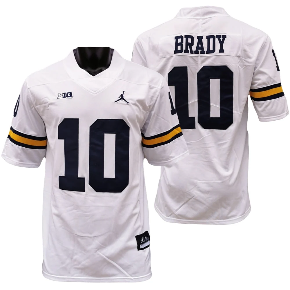 Men's #10 Tom Brady Michigan Wolverines College Football Jersey