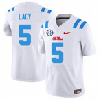 Men's #5 Kewan Lacy Ole Miss Rebels College Football Jersey
