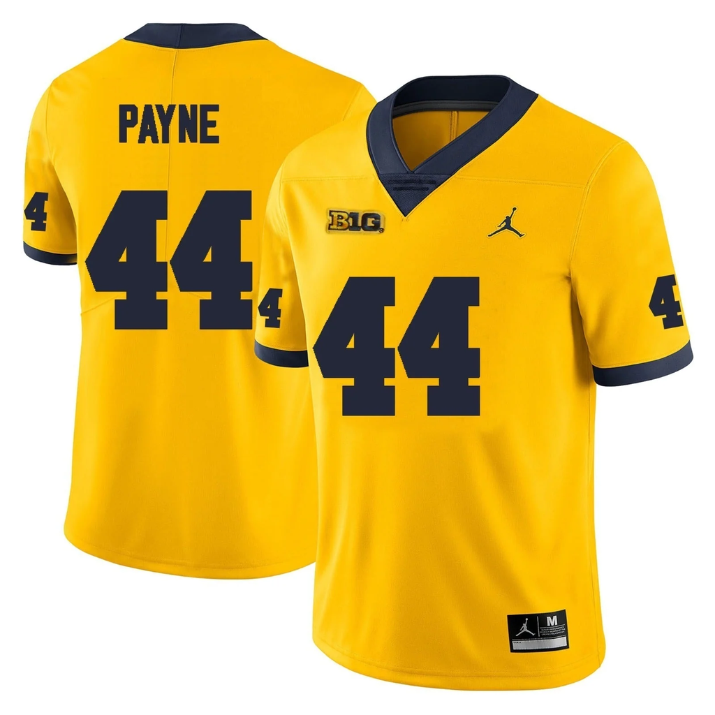 Men's #44 Damon Payne Michigan Wolverines College Football Jersey