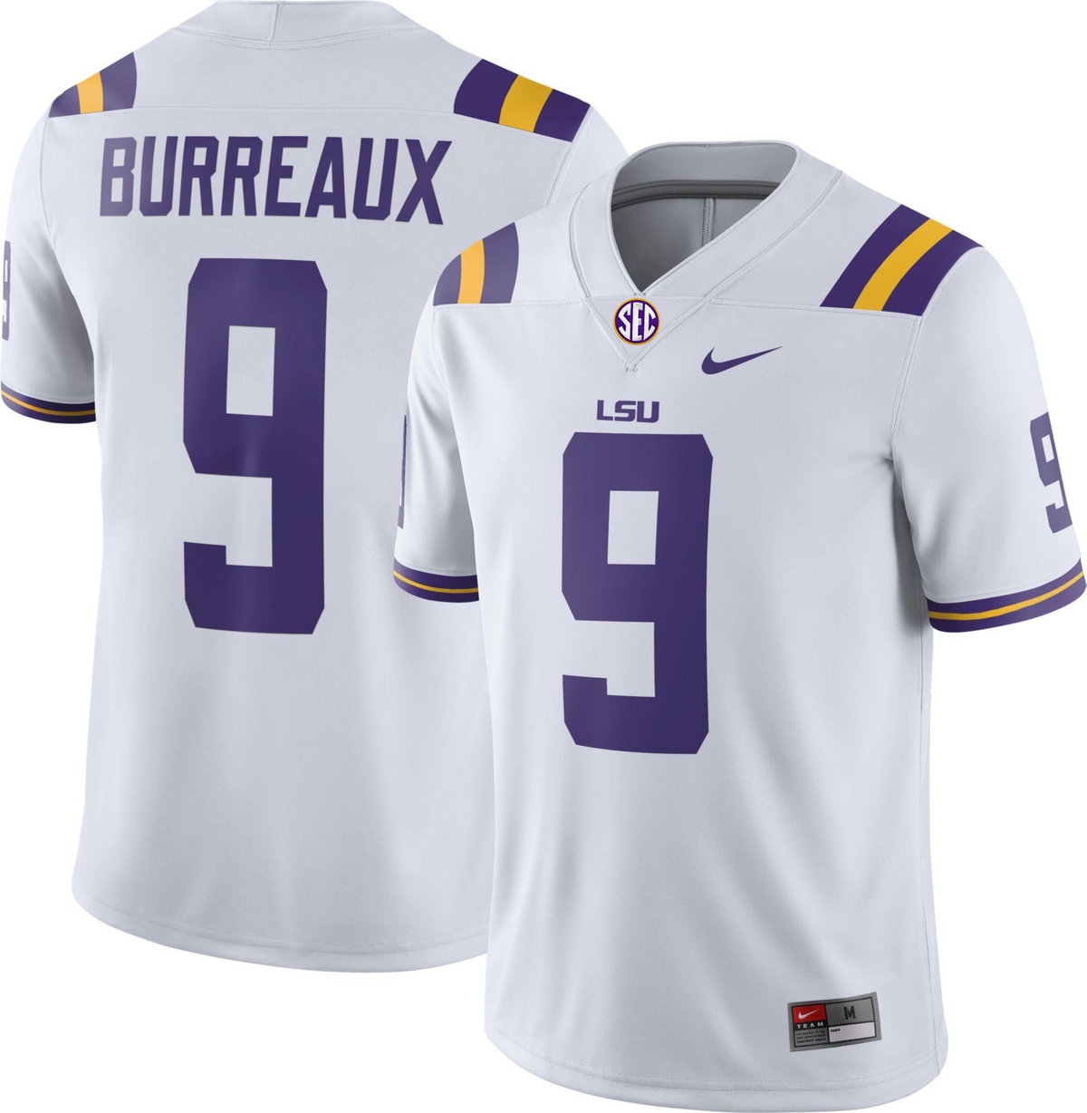 Men's #9 Joe Burreaux LSU Tigers College Football Jersey