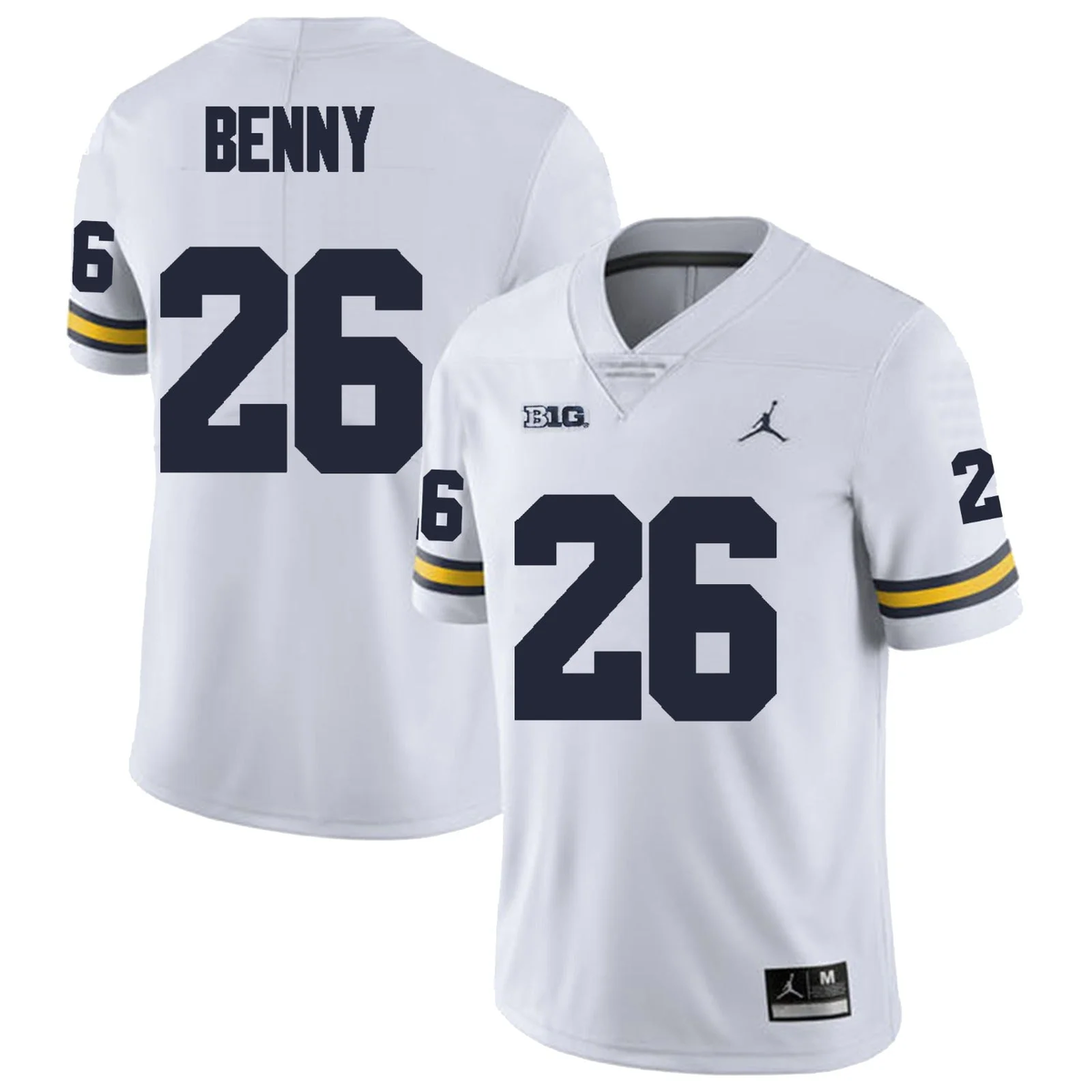 Men's #26 Rayshaun Benny Michigan Wolverines College Football Jersey