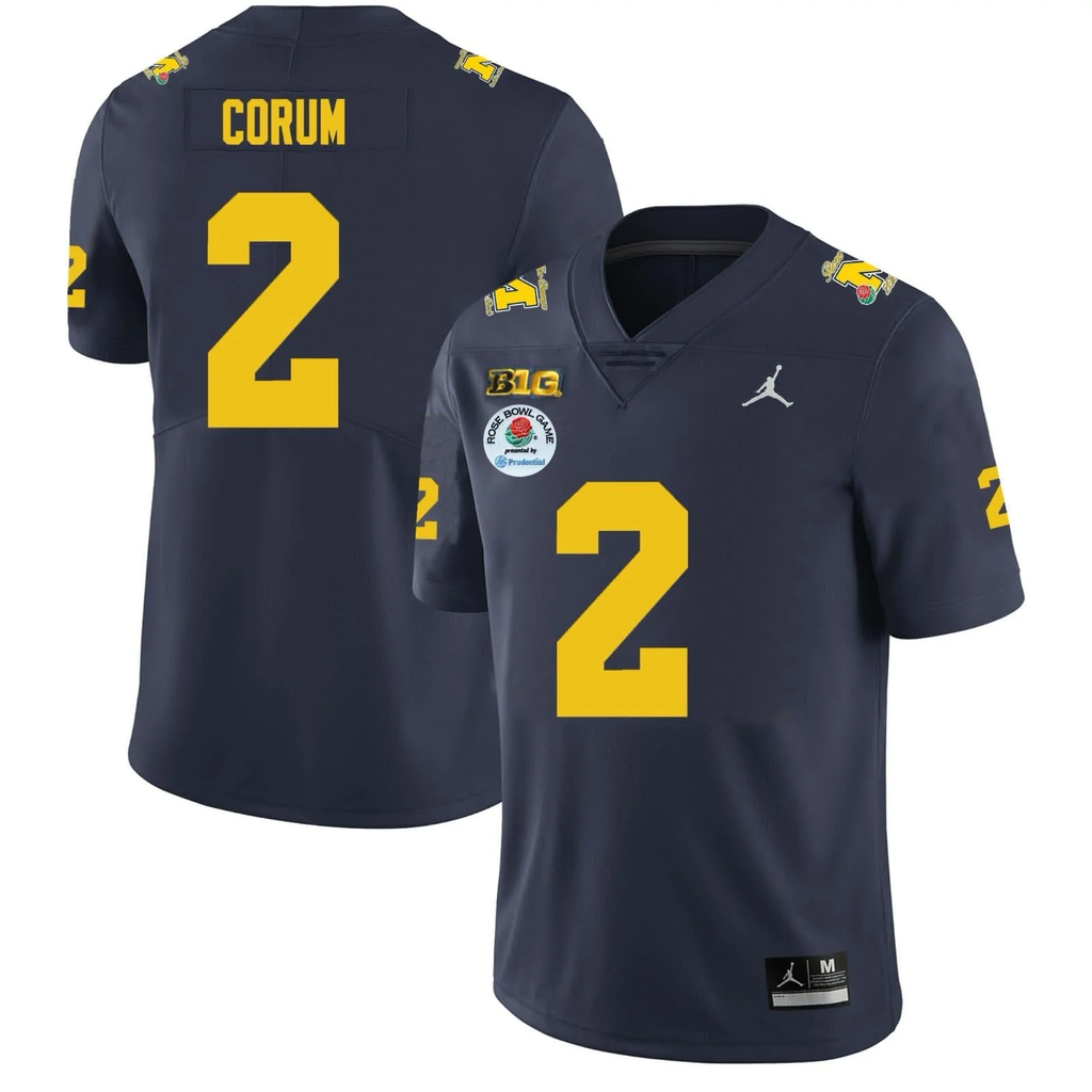 Men's #2 Blake Corum Michigan Wolverines College Football Jersey