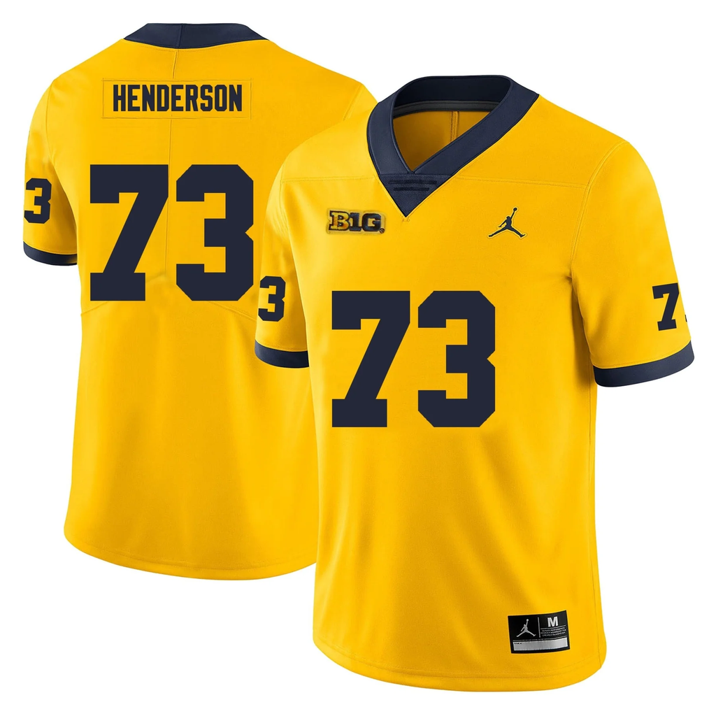 Men's #73 LaDarius Henderson Michigan Wolverines College Football Jersey