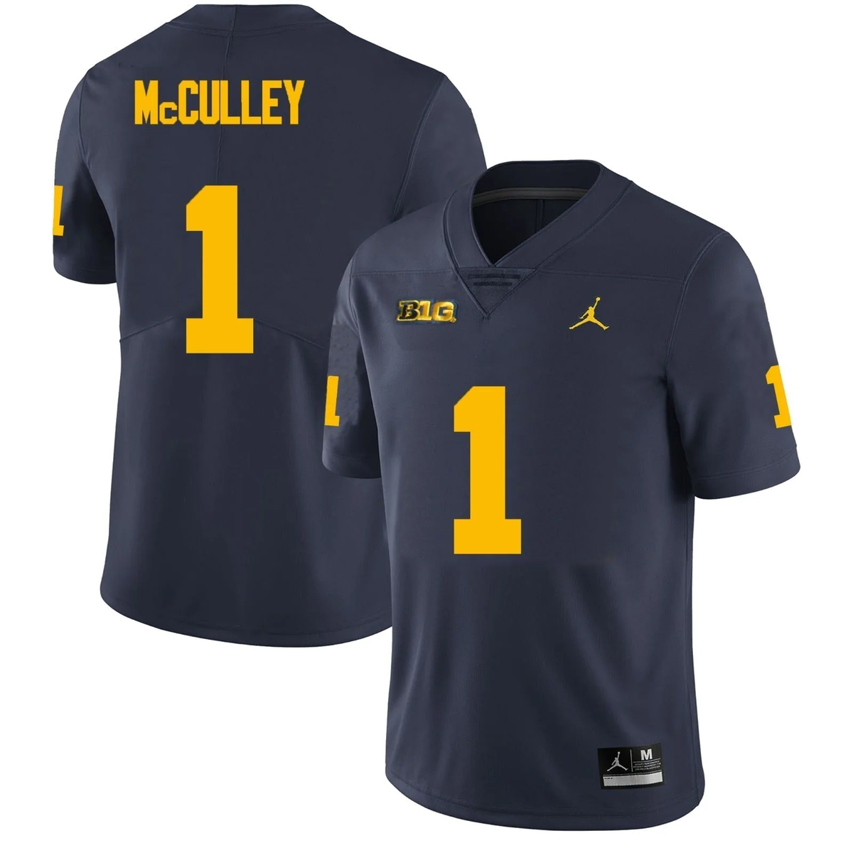 Men's #1 Donaven McCulley Michigan Wolverines College Football Jersey