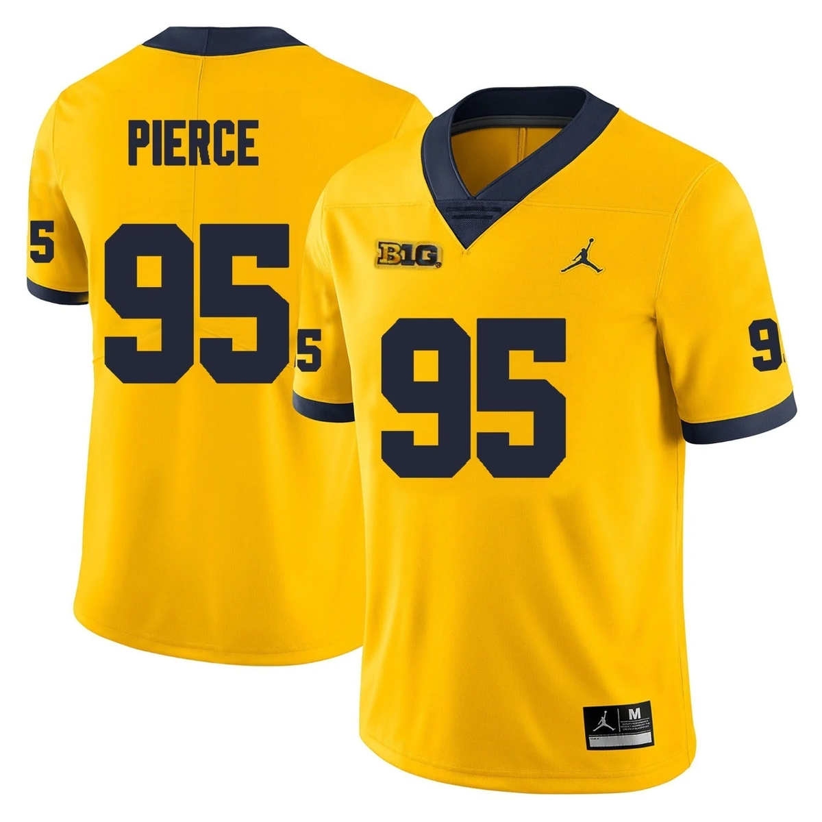 Men's #95 Trey Pierce Michigan Wolverines College Football Jersey
