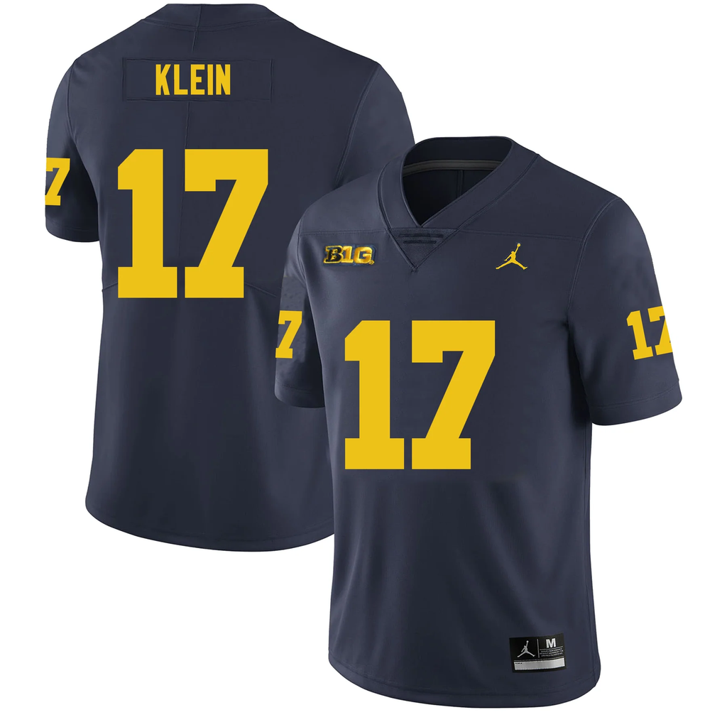 Men's #17 Marlin Klein Michigan Wolverines College Football Jersey