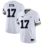 Men's #17 Enow Etta Michigan Wolverines College Football Jersey