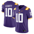 Men's #10 Sam Leavitt LSU Tigers College Football Jersey