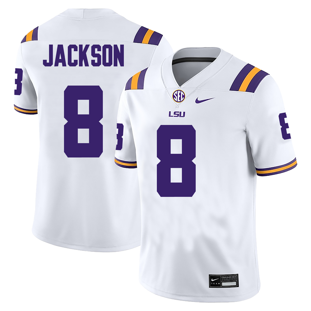 Men's #8 Ja'Keem Jackson LSU Tigers College Football Jersey