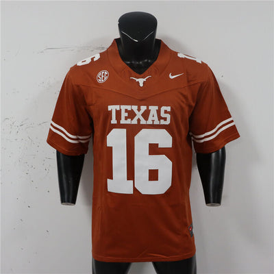 Men’s Texas Longhorns #16 Arch Manning College Football Jersey