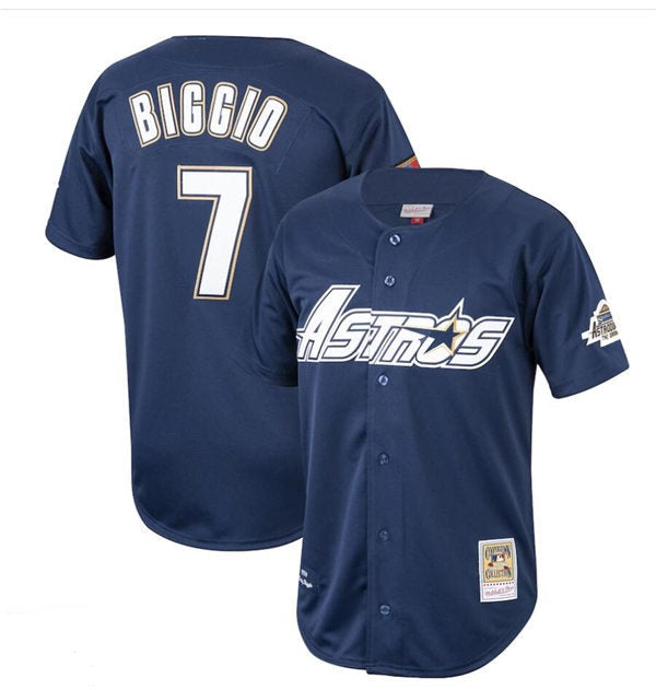 Men's Houston Astros #7 Craig Biggio Baseball Jersey