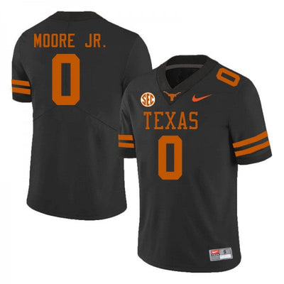 Men’s Texas Longhorns #0 DeAndre Moore Jr. College Football Jersey